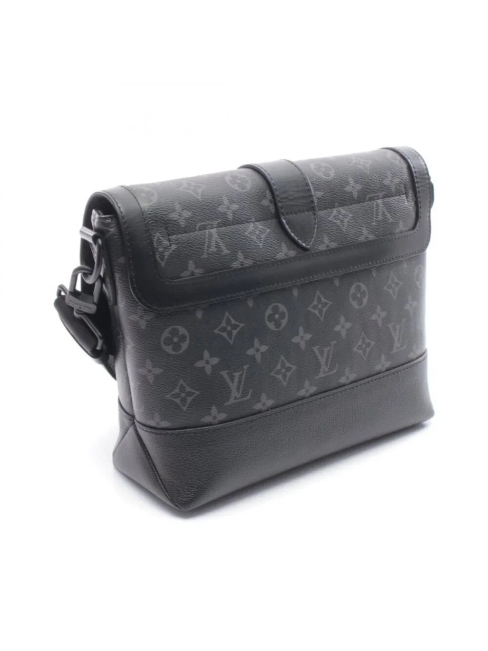 Louis Vuitton Shoulder Bag Saumur Messenger Noir Black Canvas